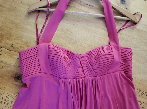 BCBG Sz Med Bubble Hem Halter Dress - Picture 7 of 10